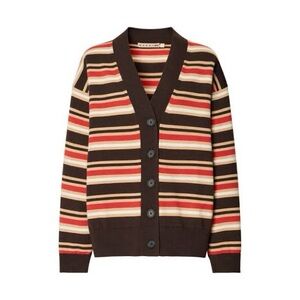 NEW Marni x Uniqlo merino-blend striped cardigan Medium-Large